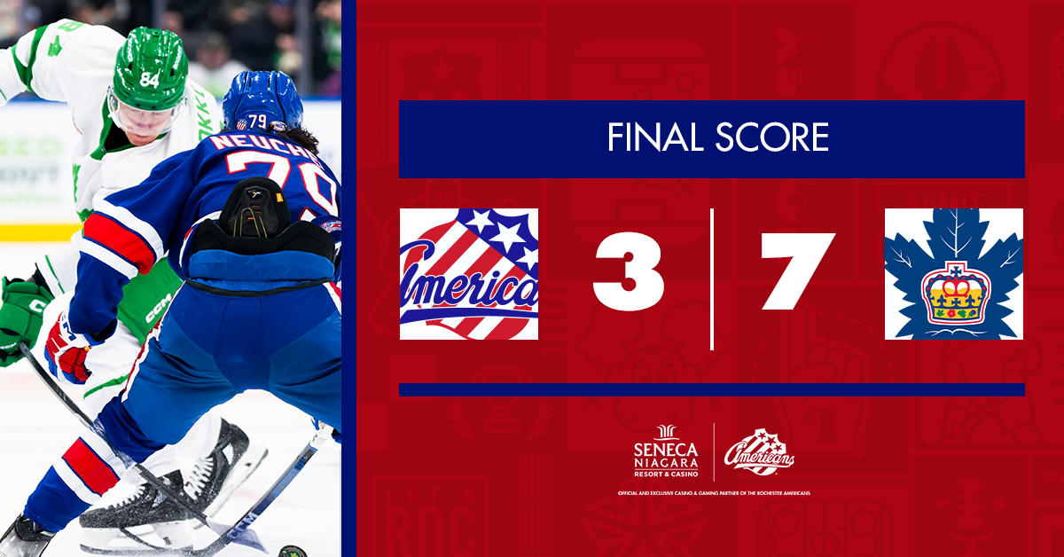 AMERKS FALL IN REMATCH WITH MARLIES | Rochester Americans