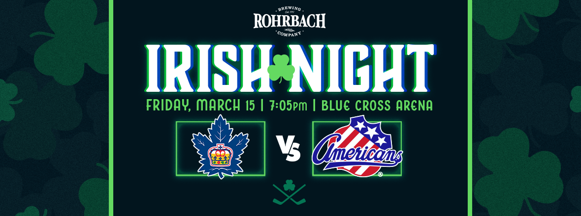 JOIN THE AMERKS FOR IRISH NIGHT ON FRIDAY
